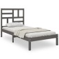 vidaXL Estructura de cama de madera maciza gris 100x200 cm vidaXL Estructura de cama de madera maciza gris 100x200 cm