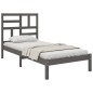 vidaXL Estructura de cama de madera maciza gris 100x200 cm vidaXL Estructura de cama de madera maciza gris 100x200 cm