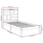 vidaXL Estructura de cama de madera maciza gris 100x200 cm vidaXL Estructura de cama de madera maciza gris 100x200 cm