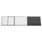 vidaXL Jaula de conejos acero galvanizado antracita 302,5x80,5x71 cm vidaXL Jaula de conejos acero galvanizado antracita 302,5x80,5x71 cm