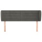 vidaXL Cabecero de terciopelo gris oscuro 147x23x78/88 cm