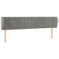 vidaXL Cabecero de terciopelo gris claro 163x23x78/88 cm vidaXL Cabecero de terciopelo gris claro 163x23x78/88 cm
