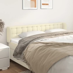 vidaXL Cabecero de cuero sintético color crema 183x23x78/88 cm