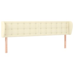 vidaXL Cabecero de cuero sintético color crema 183x23x78/88 cm