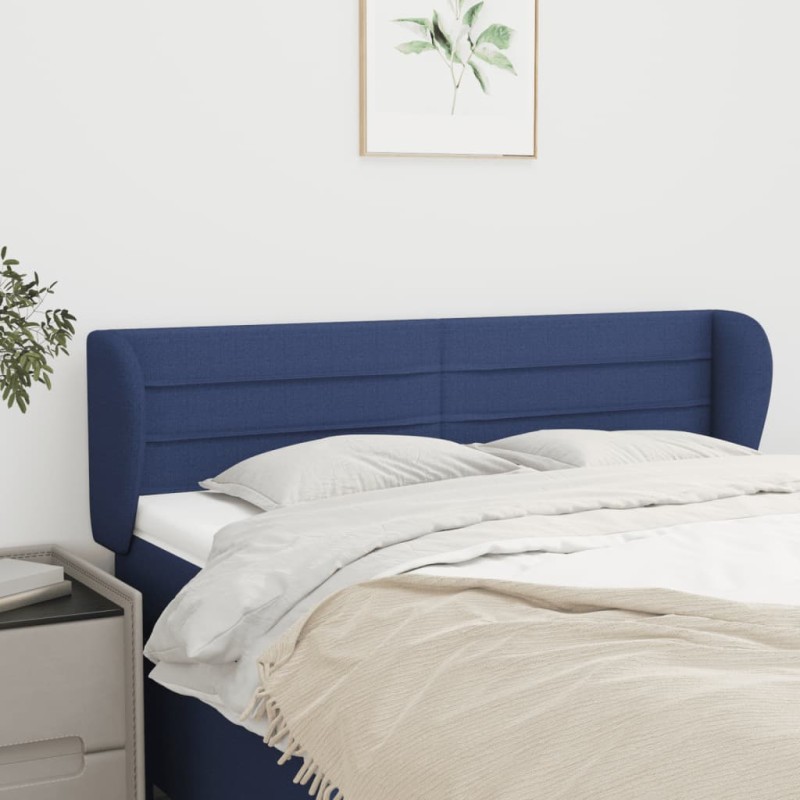 vidaXL Cabecero de tela azul 147x23x78/88 cm vidaXL Cabecero de tela azul 147x23x78/88 cm