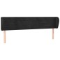 vidaXL Cabecero de terciopelo negro 203x23x78/88 cm vidaXL Cabecero de terciopelo negro 203x23x78/88 cm