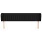 vidaXL Cabecero de tela negro 163x23x78/88 cm