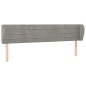 vidaXL Cabecero de terciopelo gris claro 163x23x78/88 cm vidaXL Cabecero de terciopelo gris claro 163x23x78/88 cm