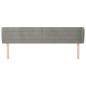 vidaXL Cabecero de terciopelo gris claro 163x23x78/88 cm vidaXL Cabecero de terciopelo gris claro 163x23x78/88 cm