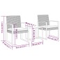 vidaXL Set comedor de jardín 3 pzas y cojines PP aspecto ratán marrón vidaXL Set comedor de jardín 3 pzas y cojines PP aspecto ratán marrón