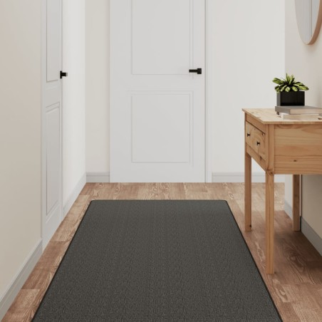 vidaXL Alfombra de pasillo con aspecto sisal gris antracita 80x400 cm