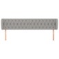 vidaXL Cabecero de tela gris claro 183x23x78/88 cm