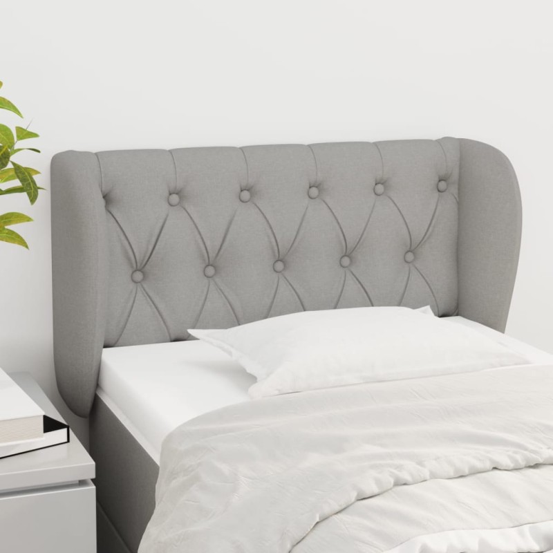 vidaXL Cabecero de tela gris claro 83x23x78/88 cm vidaXL Cabecero de tela gris claro 83x23x78/88 cm