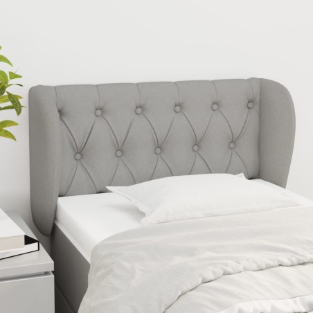 vidaXL Cabecero de tela gris claro 83x23x78/88 cm