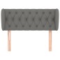 vidaXL Cabecero de tela gris oscuro 93x23x78/88 cm