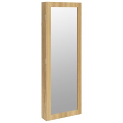 vidaXL Espejo con joyero de pared 37,5x10x106 cm