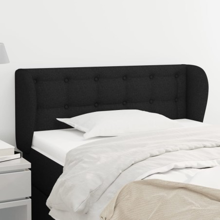 vidaXL Cabecero de tela negro 103x23x78/88 cm