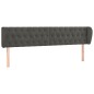 vidaXL Cabecero de terciopelo gris oscuro 203x23x78/88 cm vidaXL Cabecero de terciopelo gris oscuro 203x23x78/88 cm