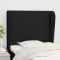 vidaXL Cabecero con orejas de tela negro 93x23x118/128 cm vidaXL Cabecero con orejas de tela negro 93x23x118/128 cm