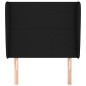 vidaXL Cabecero con orejas de tela negro 93x23x118/128 cm vidaXL Cabecero con orejas de tela negro 93x23x118/128 cm
