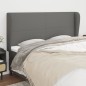 vidaXL Cabecero con orejas de tela gris oscuro 163x23x118/128 cm vidaXL Cabecero con orejas de tela gris oscuro 163x23x118/128 cm