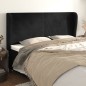 vidaXL Cabecero con orejas de terciopelo negro 203x23x118/128 cm vidaXL Cabecero con orejas de terciopelo negro 203x23x118/128 cm