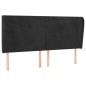 vidaXL Cabecero con orejas de terciopelo negro 203x23x118/128 cm vidaXL Cabecero con orejas de terciopelo negro 203x23x118/128 cm