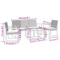 vidaXL Set comedor de jardín 5 pzas con cojines PP aspecto ratán negro vidaXL Set comedor de jardín 5 pzas con cojines PP aspecto ratán negro