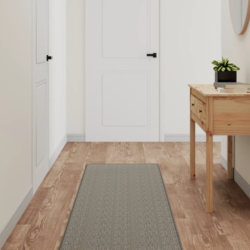 vidaXL Alfombra de pasillo con aspecto de sisal plateada 50x150 cm vidaXL Alfombra de pasillo con aspecto de sisal plateada 50x150 cm