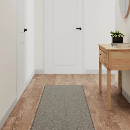 vidaXL Alfombra de pasillo con aspecto de sisal plateada 50x150 cm