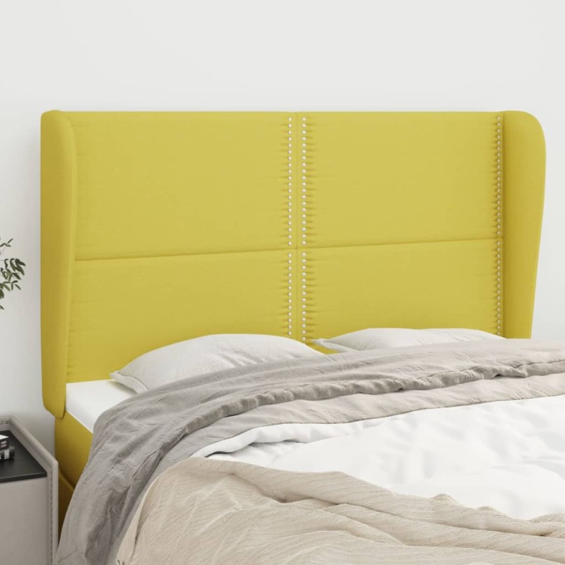 vidaXL Cabecero con orejas de tela verde 147x23x118/128 cm vidaXL Cabecero con orejas de tela verde 147x23x118/128 cm