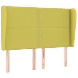 vidaXL Cabecero con orejas de tela verde 147x23x118/128 cm