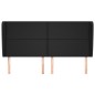 vidaXL Cabecero con orejas cuero sintético negro 203x23x118/128 cm vidaXL Cabecero con orejas cuero sintético negro 203x23x118/128 cm