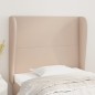 vidaXL Cabecero con orejas cuero sintético capuchino 93x23x118/128 cm vidaXL Cabecero con orejas cuero sintético capuchino 93x23x118/128 cm