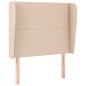 vidaXL Cabecero con orejas cuero sintético capuchino 93x23x118/128 cm vidaXL Cabecero con orejas cuero sintético capuchino 93x23x118/128 cm
