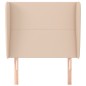 vidaXL Cabecero con orejas cuero sintético capuchino 93x23x118/128 cm vidaXL Cabecero con orejas cuero sintético capuchino 93x23x118/128 cm