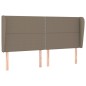 vidaXL Cabecero con orejas de tela gris taupe 203x23x118/128 cm