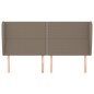vidaXL Cabecero con orejas de tela gris taupe 203x23x118/128 cm