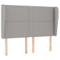 vidaXL Cabecero con orejas de tela gris claro 147x23x118/128 cm vidaXL Cabecero con orejas de tela gris claro 147x23x118/128 cm