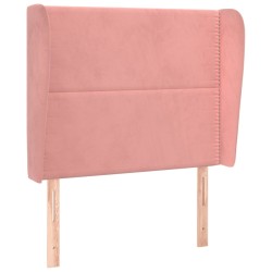 vidaXL Cabecero con orejas de terciopelo rosa 103x23x118/128 cm