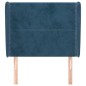 vidaXL Cabecero con orejas de terciopelo azul oscuro 93x23x118/128 cm vidaXL Cabecero con orejas de terciopelo azul oscuro 93x23x118/128 cm