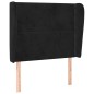 vidaXL Cabecero con orejas de terciopelo negro 93x23x118/128 cm vidaXL Cabecero con orejas de terciopelo negro 93x23x118/128 cm