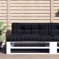vidaXL Cojines para sofá de palets 2 piezas tela a cuadros negro vidaXL Cojines para sofá de palets 2 piezas tela a cuadros negro