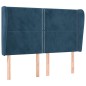 vidaXL Cabecero con orejas de terciopelo azul oscuro 147x23x118/128 cm vidaXL Cabecero con orejas de terciopelo azul oscuro 147x23x118/128 cm
