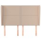 vidaXL Cabecero con orejas cuero sintético capuchino 147x23x118/128 cm vidaXL Cabecero con orejas cuero sintético capuchino 147x23x118/128 cm
