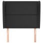 vidaXL Cabecero con orejas de cuero sintético negro 93x23x118/128 cm vidaXL Cabecero con orejas de cuero sintético negro 93x23x118/128 cm