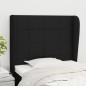 vidaXL Cabecero con orejas de tela negro 83x23x118/128 cm vidaXL Cabecero con orejas de tela negro 83x23x118/128 cm
