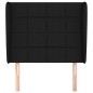 vidaXL Cabecero con orejas de tela negro 83x23x118/128 cm vidaXL Cabecero con orejas de tela negro 83x23x118/128 cm