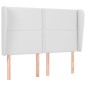 vidaXL Cabecero con orejas de cuero sintético blanco 147x23x118/128 cm