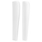 vidaXL Cabecero con orejas de cuero sintético blanco 147x23x118/128 cm
